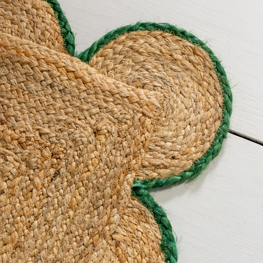 Emerald Scallop Edge Jute Runner