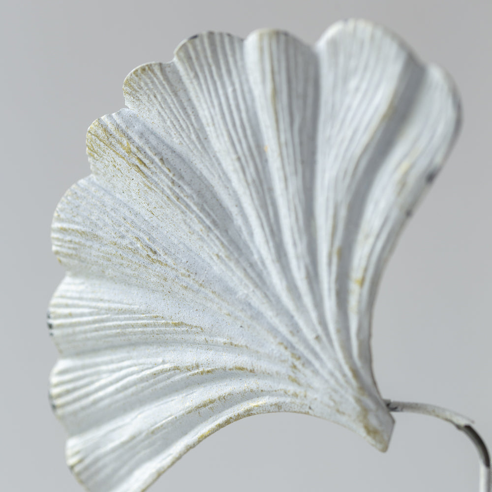 Maiden Hair Candlestick - Antique White