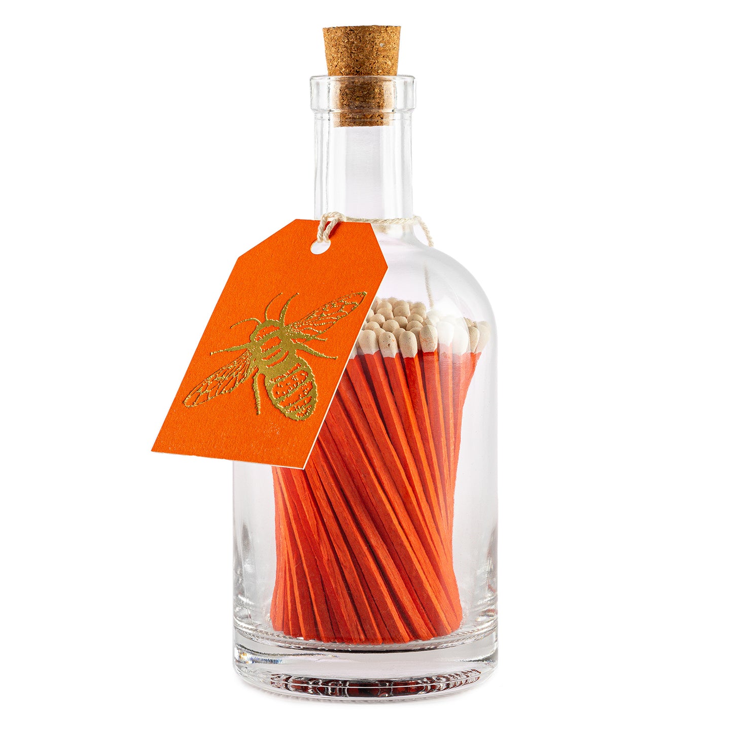 Gold Bee Matches in a Jar