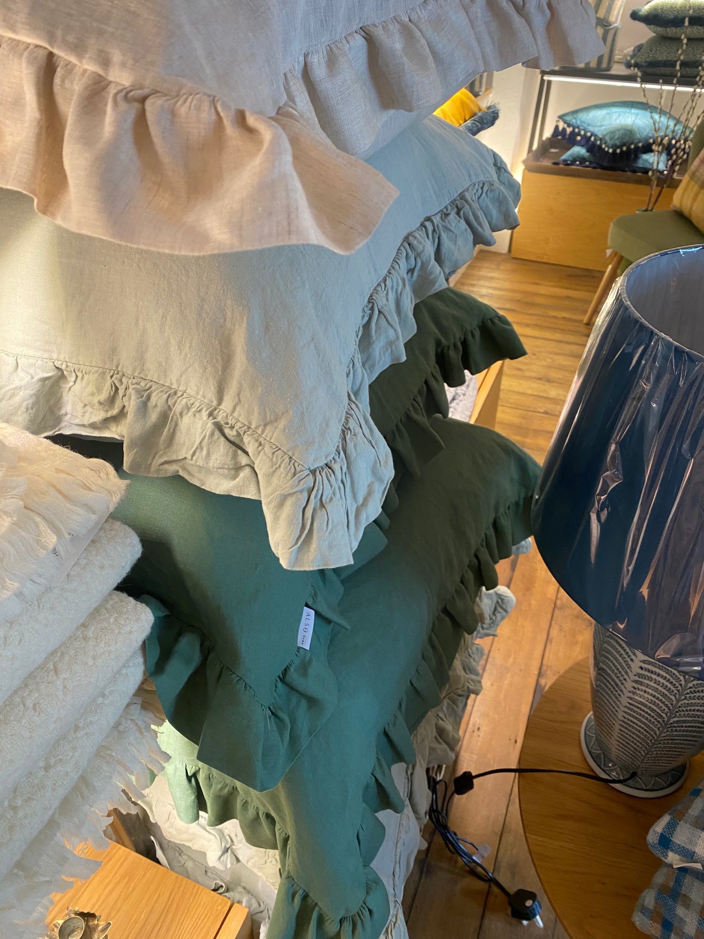 Linen Ruffle Cushion