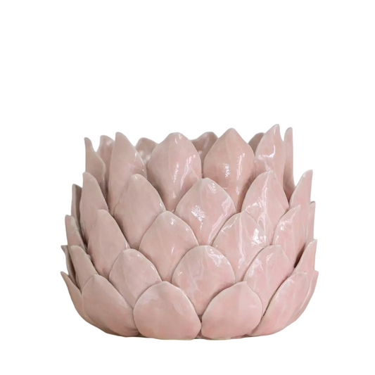 Artichoke Candleholder – Blush Pink