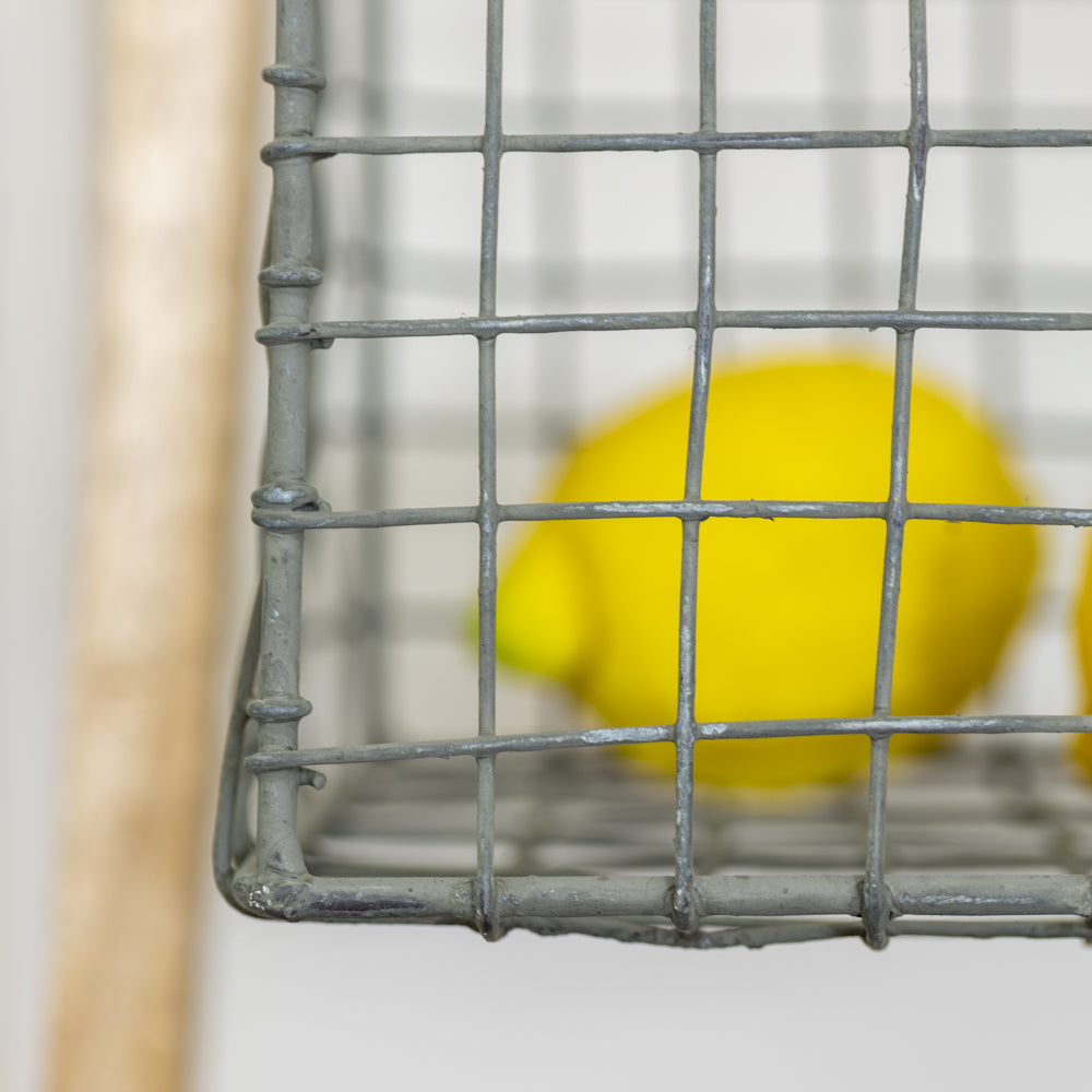 Leaning Wire Basket Storage Unit