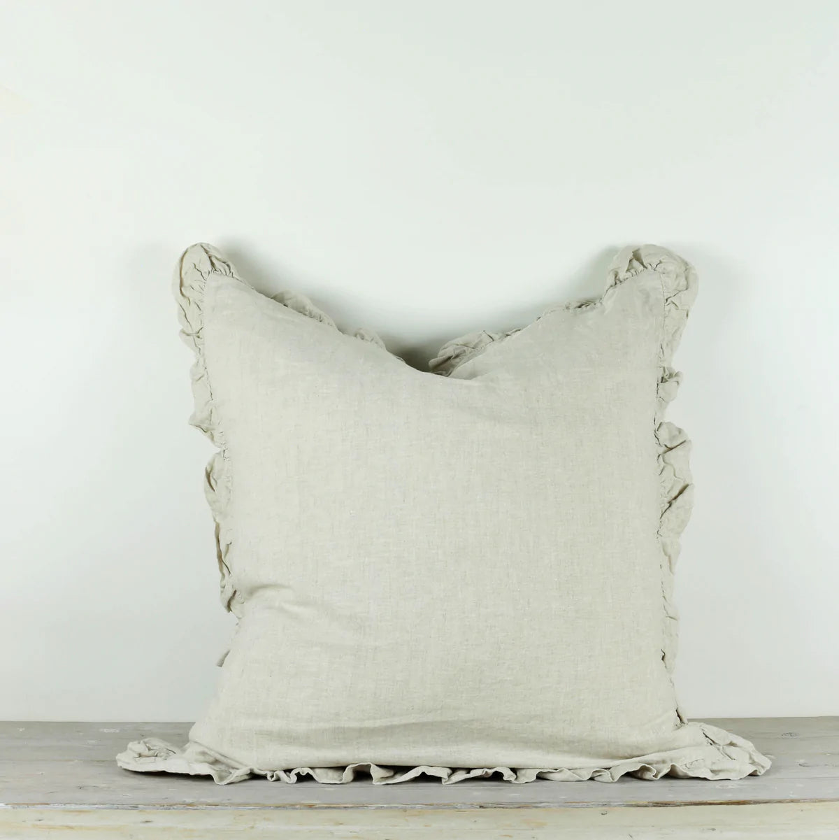 Linen Ruffle Cushion
