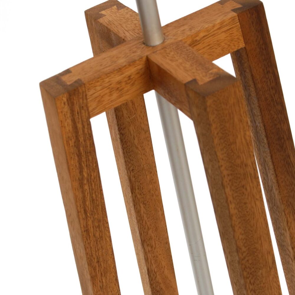 Cross Floor Lamp with Natural Shade
