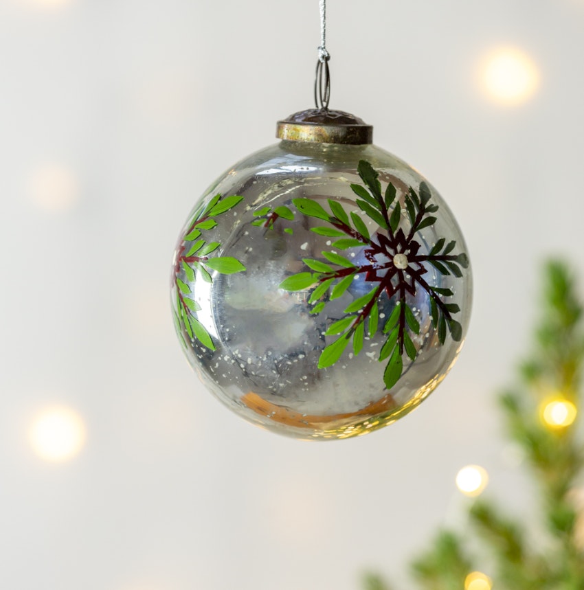 Painted Snowflake Bauble