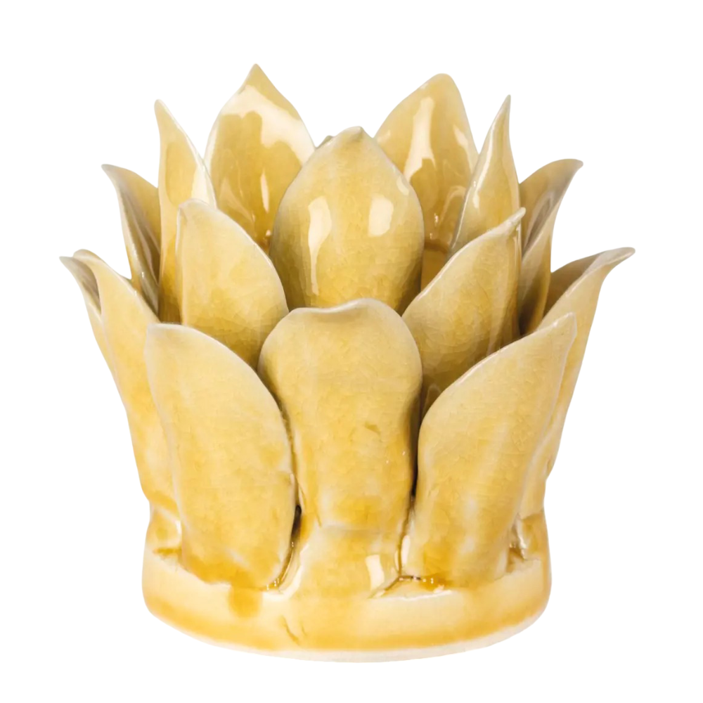 Artichoke Candleholder – Warm Yellow