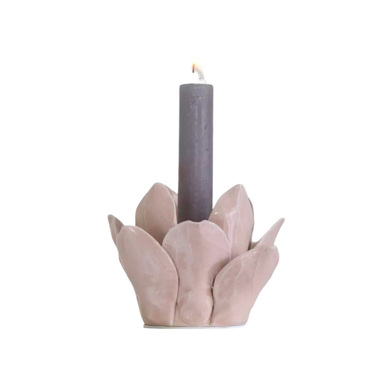 Amaryllis Candle Holder Blush Pink
