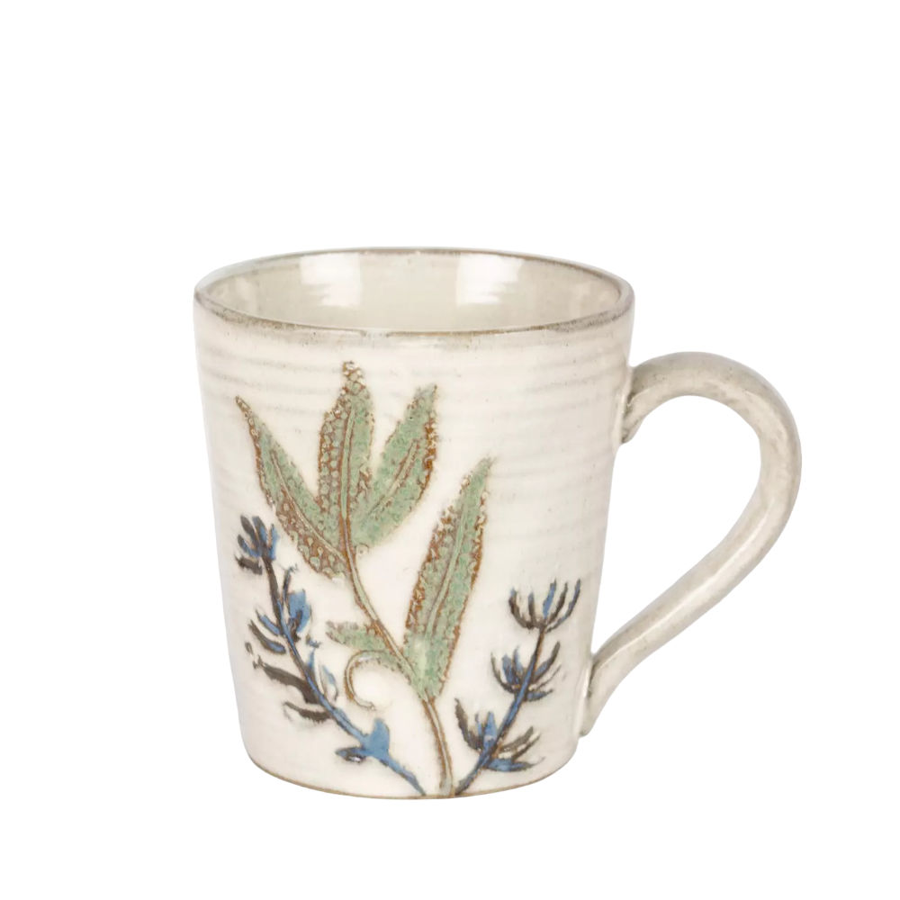 Flower & Foliage Pottery Mug