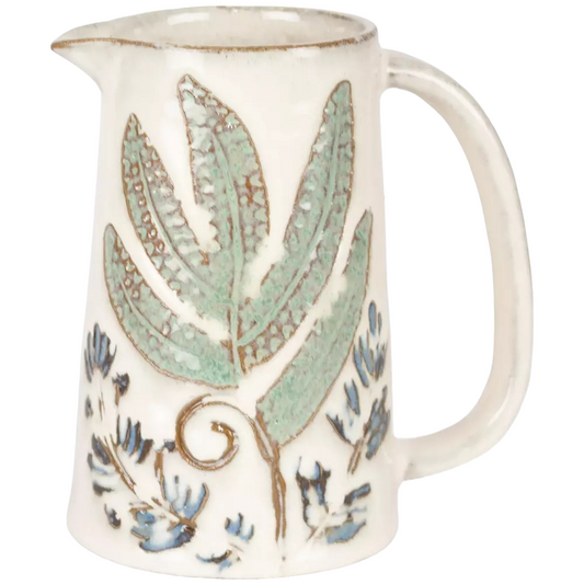 Flower and Foliage Pottery Jug