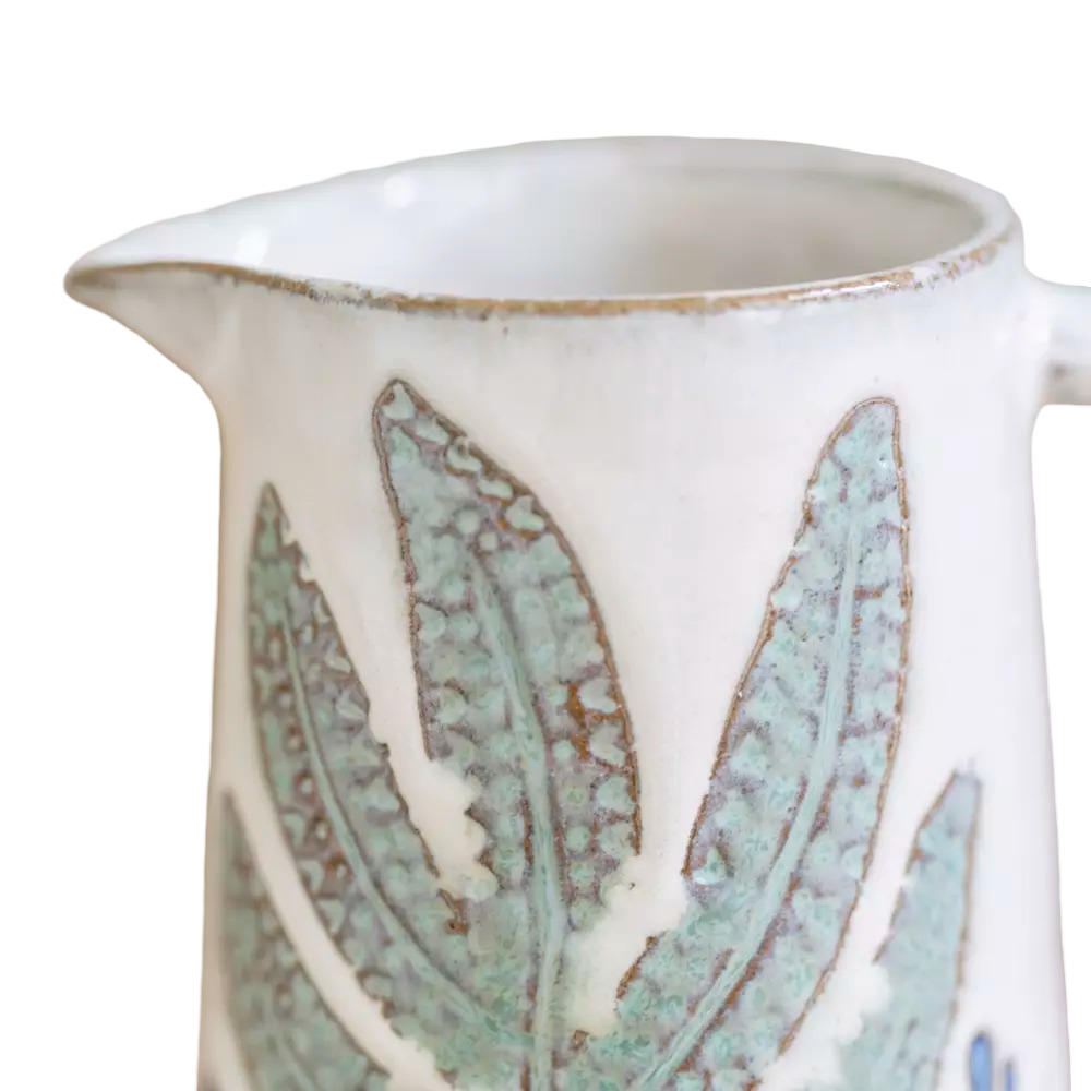 Flower and Foliage Pottery Jug