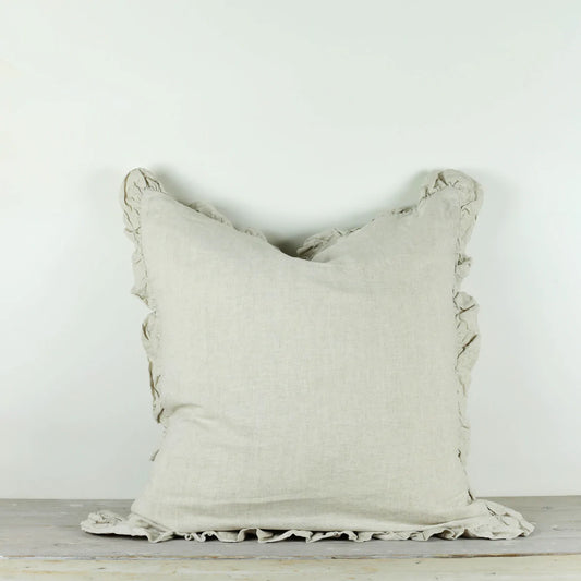 Linen Ruffle Cushion