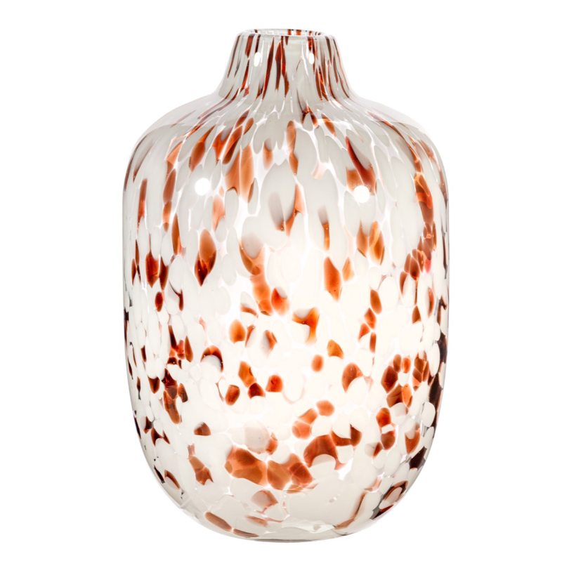 Brown Speckled Glass Vase