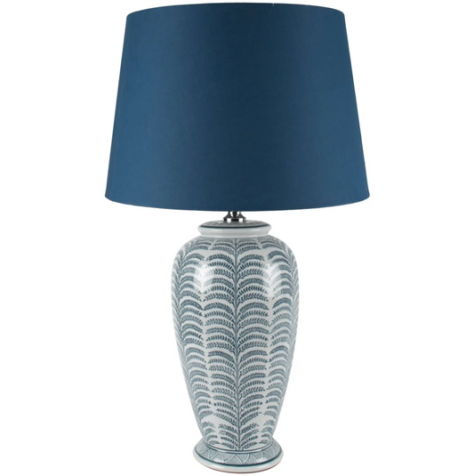 Artemis Lamp with Navy Shade