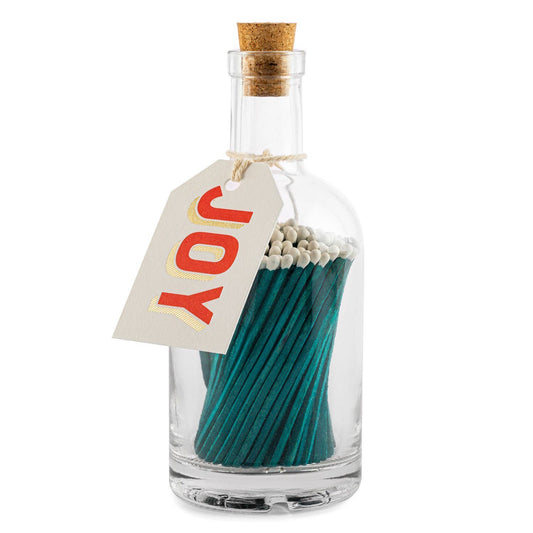 Joy Matches in Glass Bottle